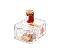 iDesign Caja organizadora para frigorífico, pequeña caja de plástico libre de BPA, organizador de nevera o despacho, transparente