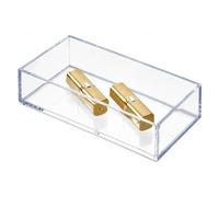 iDesign Cubertero para cajón, organizador de cajones pequeño de plástico, separador de cajones para cubiertos y otros utensilios, transparente