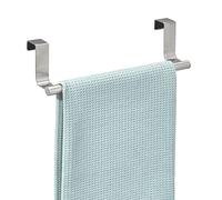 iDesign Forma Toallero colgante para puerta, portatoallas pequeño en acero inoxidable, plateado