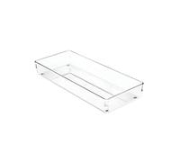 iDesign Linus Organizador de cajones, cubertero para cajones de cocina en plástico para guardar cubiertos y otros utensilios, transparente