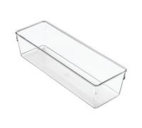 iDesign Linus Organizador de cajones para armario y tocador, caja organizadora de 30,5 cm x 10,2 cm x 7,6 cm en plástico, transparente