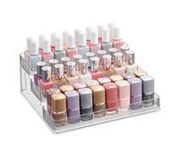 iDesign Organizador de cocina para especias, organizador de armarios grande de plástico con 3 niveles, práctico soporte especiero para especias y latas, transparente