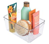 iDesign Organizador de Maquillaje, Caja de plástico para Productos de Belleza y cosméticos, Bandeja para Guardar Maquillaje, Transparente