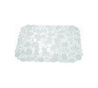 iDesign Pebblz Protector de fregadero, alfombrilla escurreplatos en plástico, salvaplatos recortable para pila, transparente