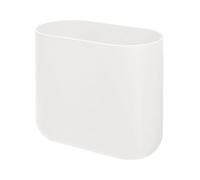 iDesign The Cade Collection - Cesta de basura ovalada delgada de plástico reciclado, 10.63 x 5.51 x 9.75 pulgadas, coco
