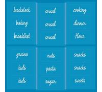 iDesign The Home Edit Series, Etiquetas autoadhesivas escritas a mano de 18 piezas, Despensa