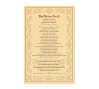 IDGTTLDF Church Worship Decor Metal Tin Sign Classic Christian Creeds and Prayers Scripture Wall-Art for Home Study Sunday School Inspiration 8 X 12 in