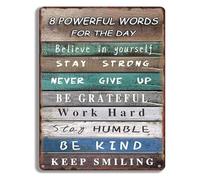 IDGTTLDF Motivational Word Art Metal Tin Sign Inspirational Quote for Wall Decor Home Office Bedroom Living Room 8 X 12 in