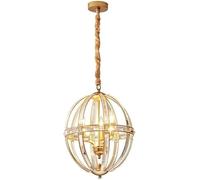 IDHBGJD Lámpara Colgante MI-NI: lámpara de araña Moderna de Cristal con 3 Luces y Acabado Dorado. Sala de Estar y Dormitorio Lámpara Colgante de Techo Vestíbulo