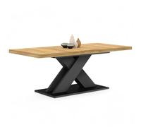 IDMarket - ALICIA mesa de comedor extensible 6-10 personas madera y negro 160-200 cm