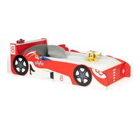 IDMarket - Cama infantil coche Fórmula 1 Teddi 70 x 140 cm, color rojo