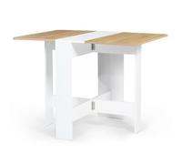 IDMarket EDI - Mesa plegable para 2-4 personas, de madera, color blanco, tablero de haya, 103 x 76 cm