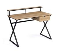 IDMarket - Escritorio con 1 cajón Enzo Patas Cruzadas Diseño Industrial
