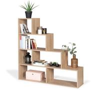 IDMarket - Estantería escalera Lina, madera imitación haya
