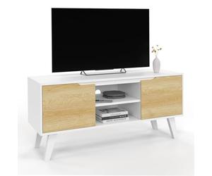 IDMarket FINN - Mueble TV, Mesa para Poner TV, Muebles, 110 cm, 2 puertas, color blanco