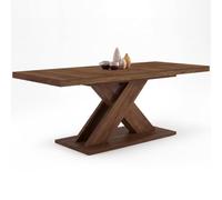 IDMarket - Mesa de comedor extensible, rectangular, Alicia, 6-10 personas, nogal, 160-200 cm