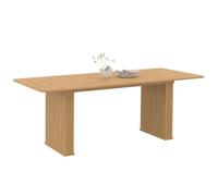 IDMarket - Mesa de comedor extensible rectangular Julieta 6-10 personas, patas listones madera, color roble 160-200 cm