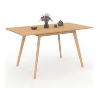 IDMarket - Mesa de comedor extensible rectangular Noor 4-8 personas, efecto madera 110-150 cm