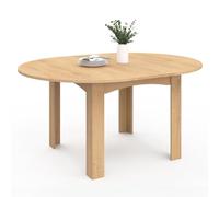 IDMarket - Mesa de Comedor Extensible Redonda Dona 4-8 Personas estilo haya 110-150 cm