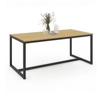 IDMarket - Mesa de comedor rectangular Detroit para 8 personas, diseño industrial, 180 cm