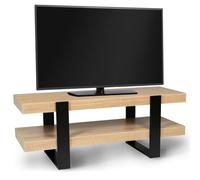 IDMarket - Mueble TV 114 cm doble bandeja Phoenix madera y negro