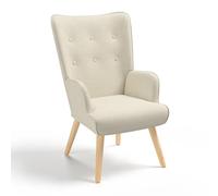 IDMarket - Silla escandinava Ivar en Tela Beige