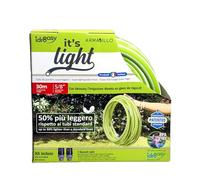 Idroeasy 30 Metros Manguera Superligera Armadillo de 5/8" (15 mm) - Manguera Jardín de Riego Anti Torsión, Canal de Riego de Jardín de Agua Anti Nudo