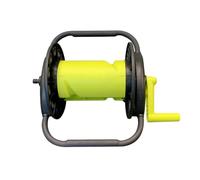 Idroeasy, Carrito enrollamanguera de jardín pluma grande - Porta tubo vacío hasta 20 metros, enrollador manguera de agua ligero y fácil de montar, plástico resistente, fabricado en Italia (tubo no