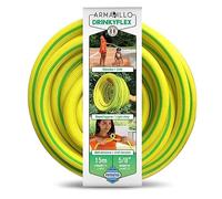 Idroeasy, manguera de jardín Drinkyflex de 15 metros y 5/8", superligera y no tóxica para agua potable, manguera de riego sin nudos, flexible, Presión de rotura 18 Bar. Made In Italy