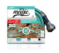 Idroeasy,manguera de jardín extensible de 15 metros con cabezal de ducha y accesorios,manguera de agua de jardín de 1/2"antitorsión y antinudos, aumenta hasta 3 veces su longitud inicial,Made In Italy