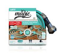 Idroeasy, manguera de jardín extensible de 7,5 metros con cabezal de ducha, manguera de agua de jardín de 1/2" antitorsión y antinudos, extensible hasta 3 veces su longitud inicial, Made In Italy