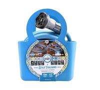 Idroeasy Manguera Jardin Extensible 15 Metros 1/2" Kit con Pistola y Bolsa - Manguera de Agua Extensible Ligera Anti-Nudos - Mangueras Jardineria Flexible, No Tóxica (Made in Italy)