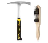 Iegefirm Martillo de Soldadura y Cepillo de Alambre, Martillo de Acero Resistente para Eliminar Escoria con Cepillo de Alambre, Herramienta para Soldadores.