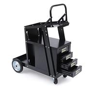 ieLsngai Carro de Soldadura de 4 Cajones, con Cadenas de Seguridad, Carro Rodante 360° de Almacenamiento Grande y Resistente, Capacidad 80 kg