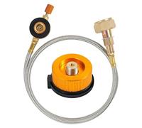 Ieron Adaptador de Cartucho de Gas, Adaptador de Estufa de Gas para Camping, Adaptador de Cartucho de válvula para GLP, llenado de propano, Cilindro Plano, Adaptador de Botella