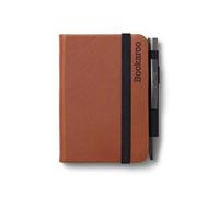 IF Bookaroo Cuaderno A7 de bolsillo con bolígrafo negro, 192 páginas, marrón