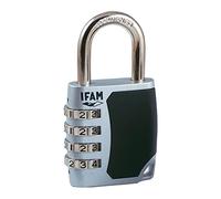IFAM Candado Combinación Serie CS, Modelo C45S, Ideal para Bolsas, Maletas y Equipaje, Acero Cromado, Más de 1.000 Combinaciones, Seguridad y Protección