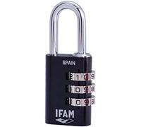 Ifam candado de combinación col combi, 30mm, color negro, máxima seg