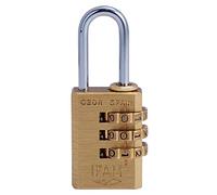 IFAM Candado de Combinación Serie C20R, 21mm Longitud, Latón, Máxima Seguridad, Suavidad de Rodillos, Con Clave y Más de 10.000 Combinaciones, Ideal Maletas, Bolsas, Maletines y Equipajes