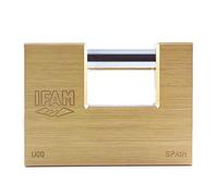 IFAM Candado de Seguridad Serie U, 90mm de Longitud, Para Cierres Verticales, Cuerpo de Latón, Llave de Serreta, Para Rejas y Persianas