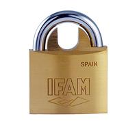 IFAM Candado Serie K, Modelo K60AP, Arco Protegido, 60mm, De Latón, Con Llave, Apto para Interiores y Exteriores, Para taquillas de Gimnasio, Puertas, Armarios, Cajones, Maletas o Mochilas