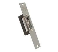 IFAM Cerradero Eléctrico E-Strike A1C1ANB01G, Abrepuertas Reversible Simétrico, Automático, Ancho 21 mm, Pestillo Ajustable, Frente Largo Gris, Puerta de Madera Interior Exterior