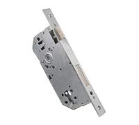 IFAM Cerradura de Embutir W500.50CHN, Frente Cuadrado, Acabados en Níquel, Entrada 50 mm, Cerradura Puerta Interior y Exterior, Picaporte, Cilindro y Escudo Incluido, Seguridad, Antiganzua, Cerrojo