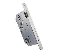 IFAM Cerradura de Embutir W500.60RHN, Frente Redondo, Acabados en Níquel, Entrada 60 mm, Cerradura Puerta Interior y Exterior, Picaporte, Cilindro y Escudo Incluido, Seguridad, Antiganzua, Cerrojo
