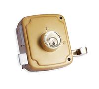IFAM Cerradura de Sobreponer Modelo CS126, Cilindro con Apertura a Ambos Lados de la Puerta, Válida con Aperturas Izquierda o Derecha, 80 mm, Seguridad y Protección