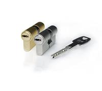 IFAM Cilindro para Puertas Serie Platinum M, 30X40 mm, Leva 15mm, Bombín 5 Llaves, Doble Sistema Antibumping, Doble Protección Antitaladro y Antiganzúa, Cerradura de Perfil Europeo, Color Latón