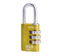 IFAM Col Combi 30 Candado de combinación, Amarillo Dorado, 30 mm