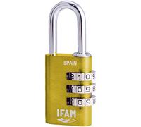 Ifam col combi 30 candado de combinación, amarillo dorado, 30 mm