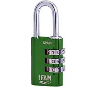 Ifam col combi 30 candado de combinación, verde lima, 30 mm