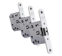 IFAM Picaporte para Puertas W147 RHN, Frente Redondo, Acabados en Níquel, Entrada 47 mm, Cerradura Puerta Interior y Exterior, Seguridad, Antiganzúa, Cerrojo, Sistema Antirrobo, Pomo, Manivela, Cierre